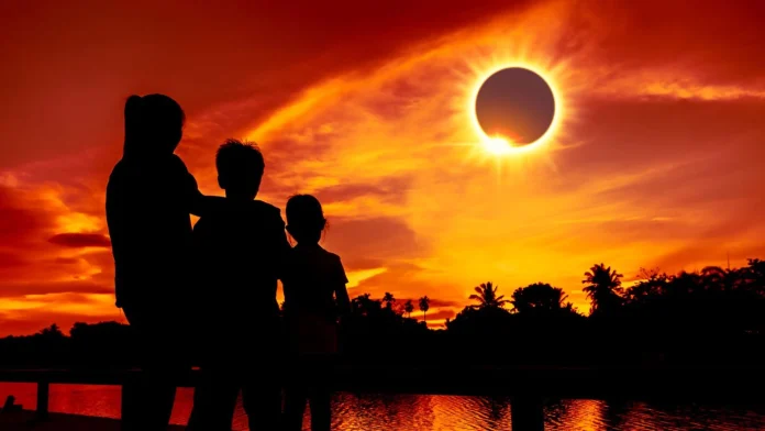 Une Ã©clipse solaire totale